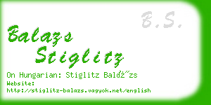 balazs stiglitz business card